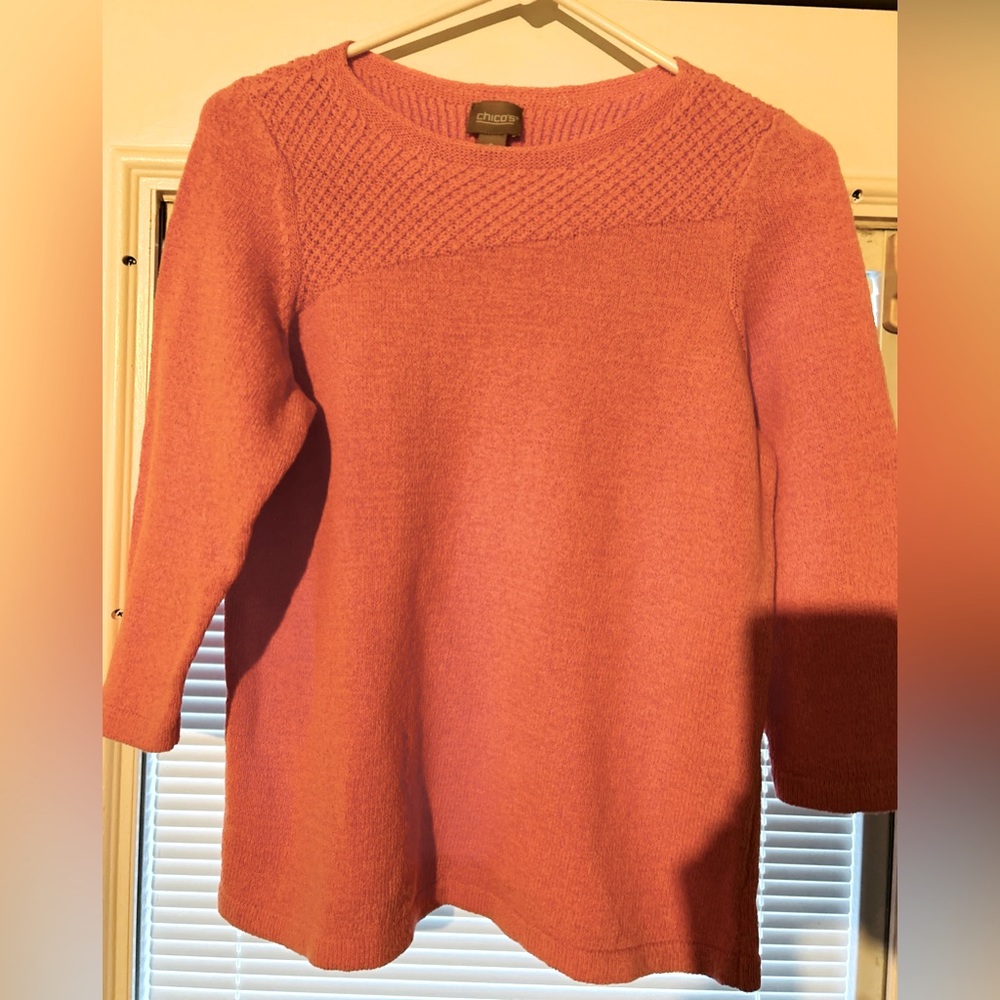 Chico’s size 1 women’s 3/4 sleeve sweater